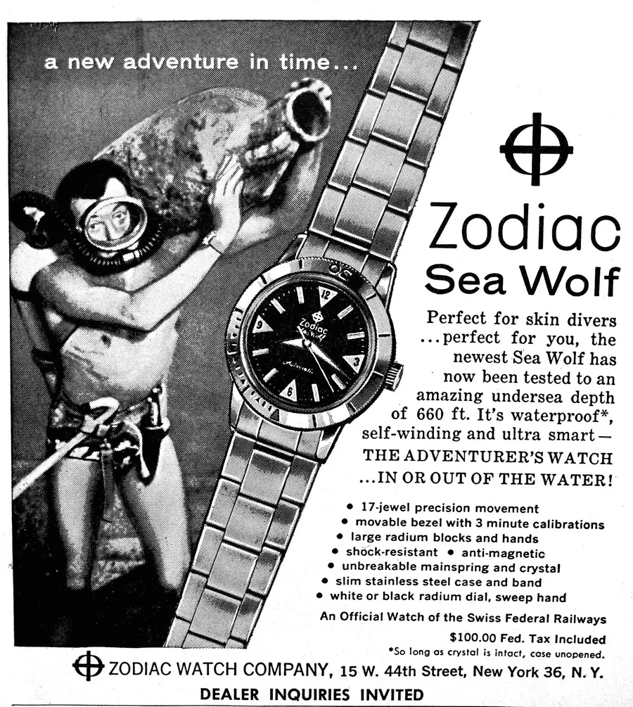 Logo zegarków Zodiac (Szwajcaria), 1959